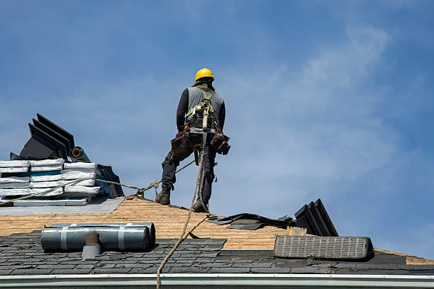 Professional Metal Roofing technician working in Brockton, MA